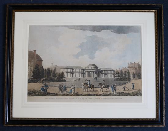 Middleton after Holland His Royal Highness The Prince of Wales Pavilion at Brighthelmstone, 1788, 14 x 21.25in.